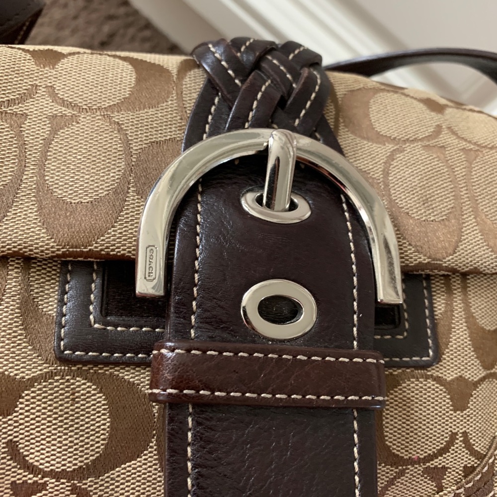 Coach 6280 Brown Soho Signature Bag Jacquad - Picture 4 of 9